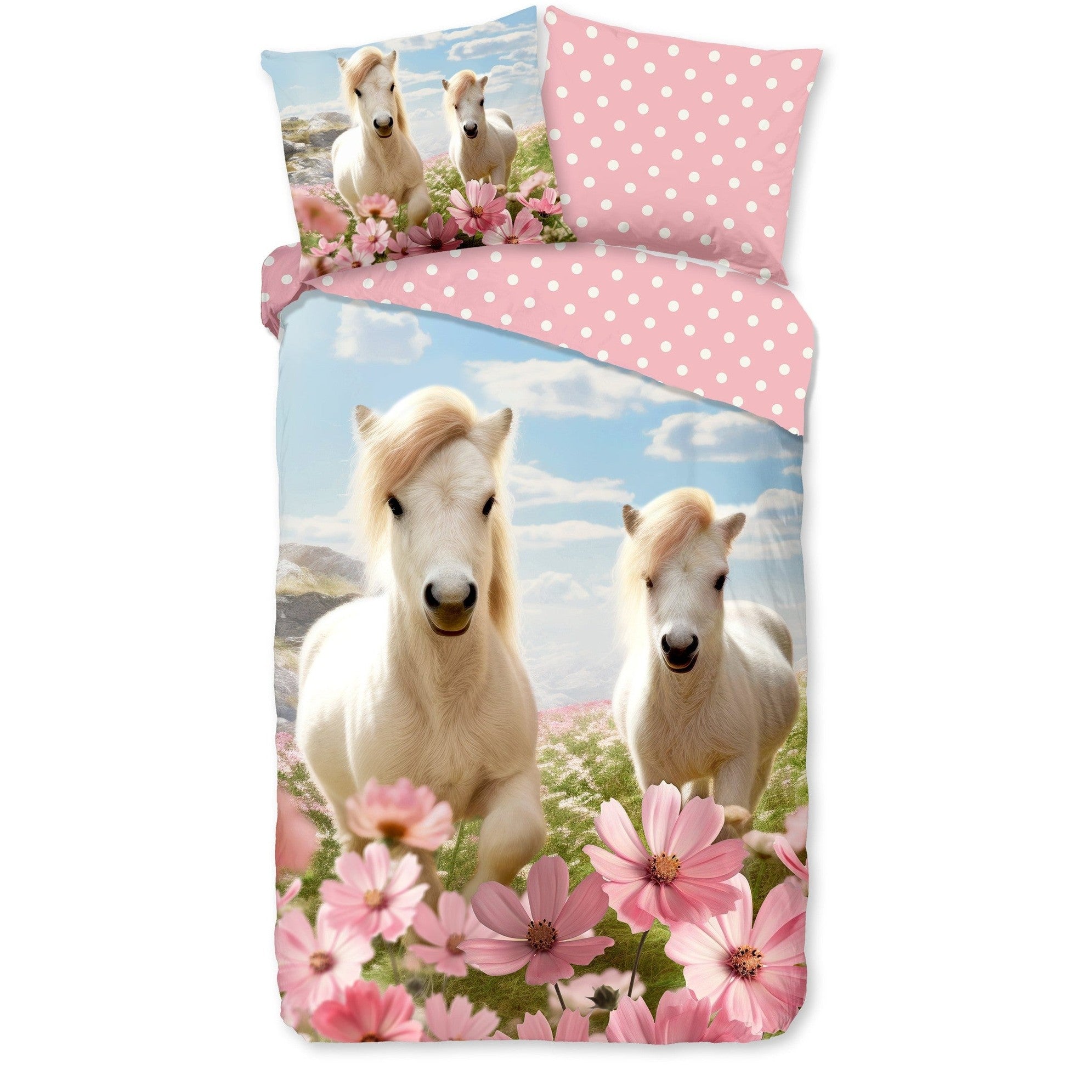 Housse de Couette Good Morning Coton Philou Rose