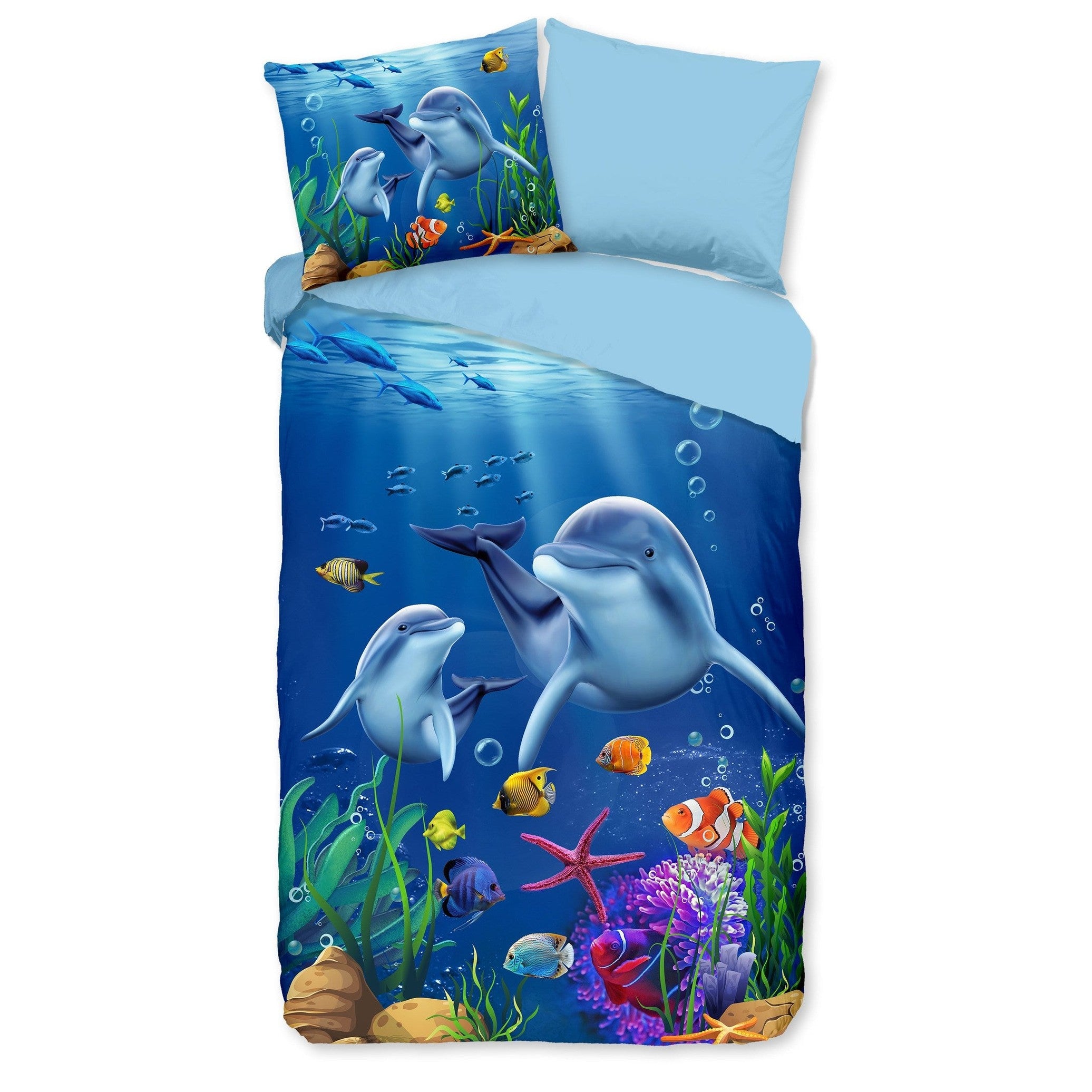 Housse de Couette Pure Microfibre Mare Bleu