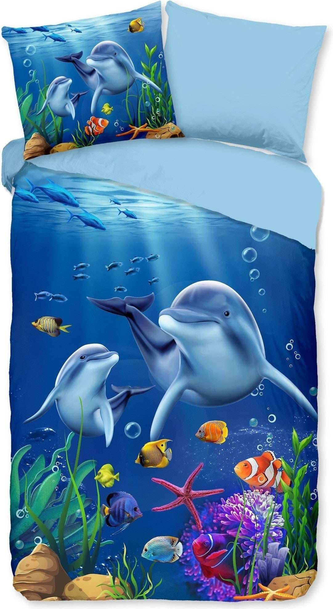 Housse de Couette Pure Microfibre Mare Bleu