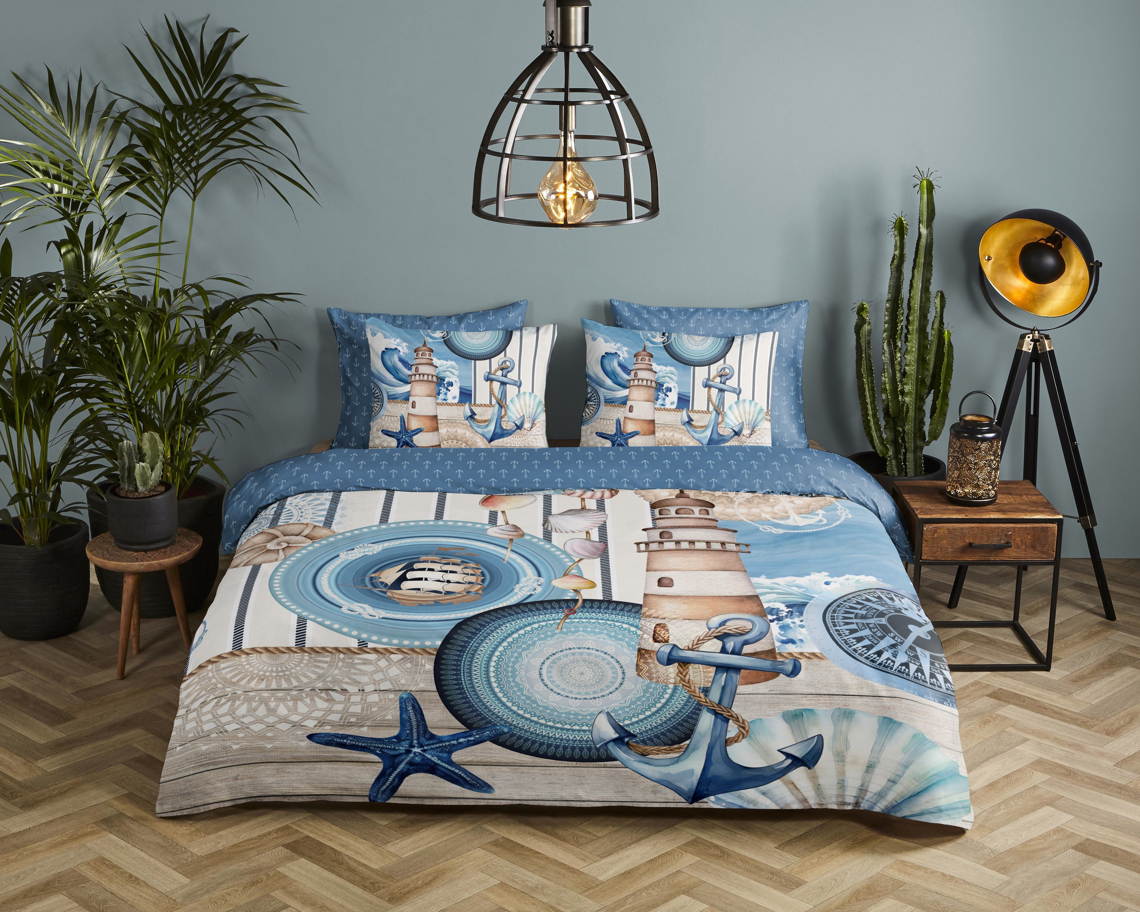 Housse de couette HIP Satin Aldiana - Bleu