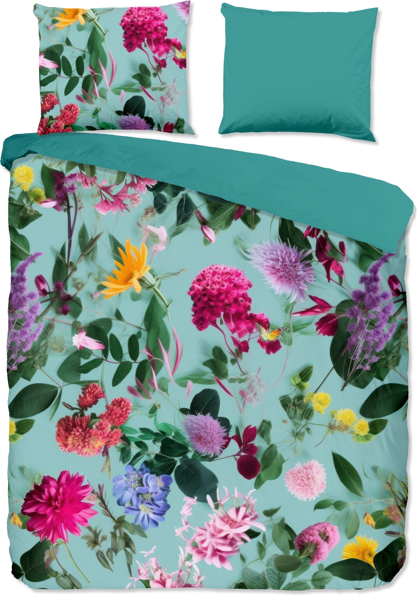 Good Morning Dekbedovertrek Katoen Imma - Aqua