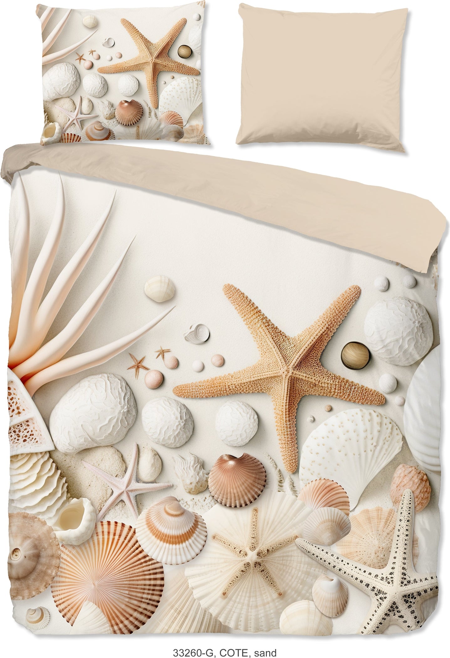 Good Morning Dekbedovertrek Katoen Cote - Sand