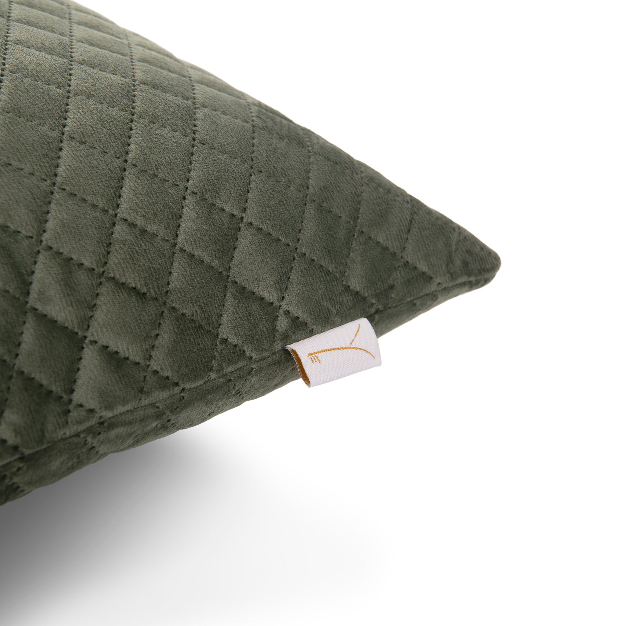 Yellow kussensloop Victoria Army Green polyester