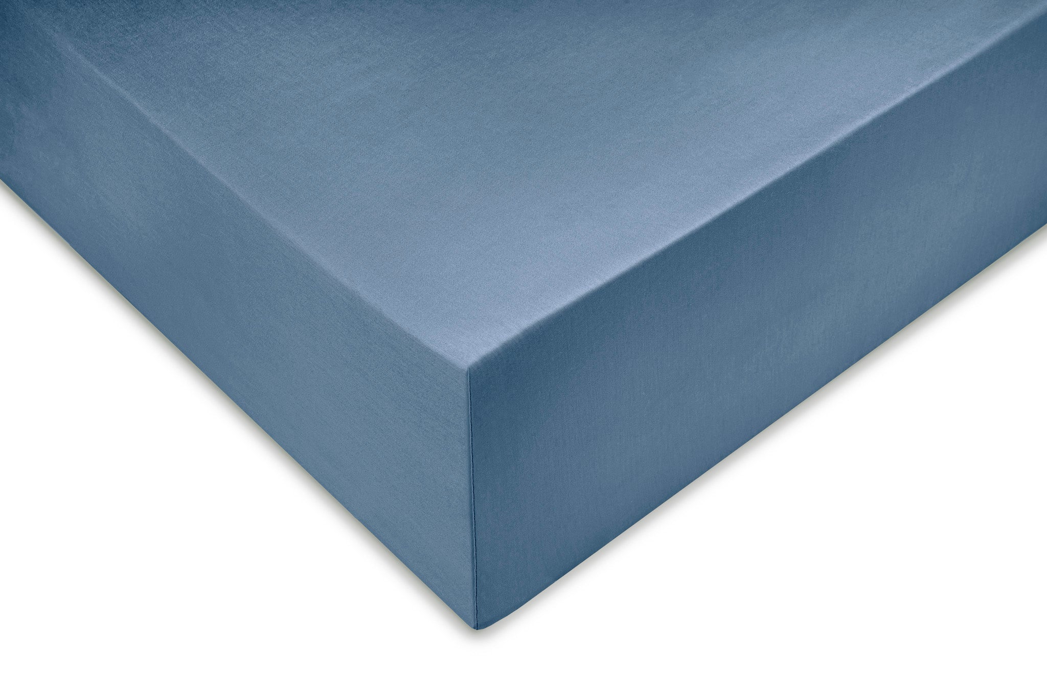 Zo Home hoeslaken Satinado Riviera Blue satijn