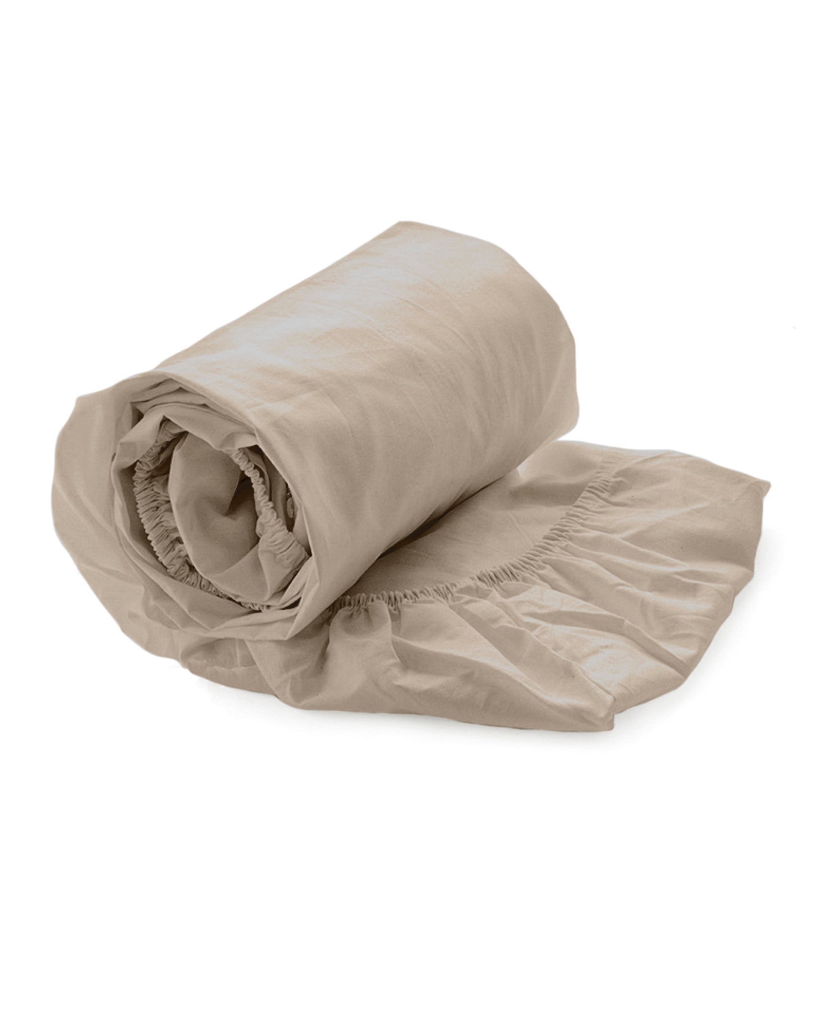 Yellow hoeslaken Suite Mumbai Dollar Sand percale