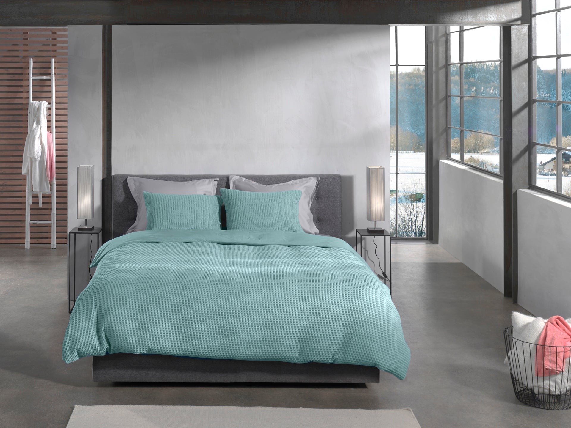 Heckettlane dekbedovertrek Vafala Sky Blue gerecycled katoen