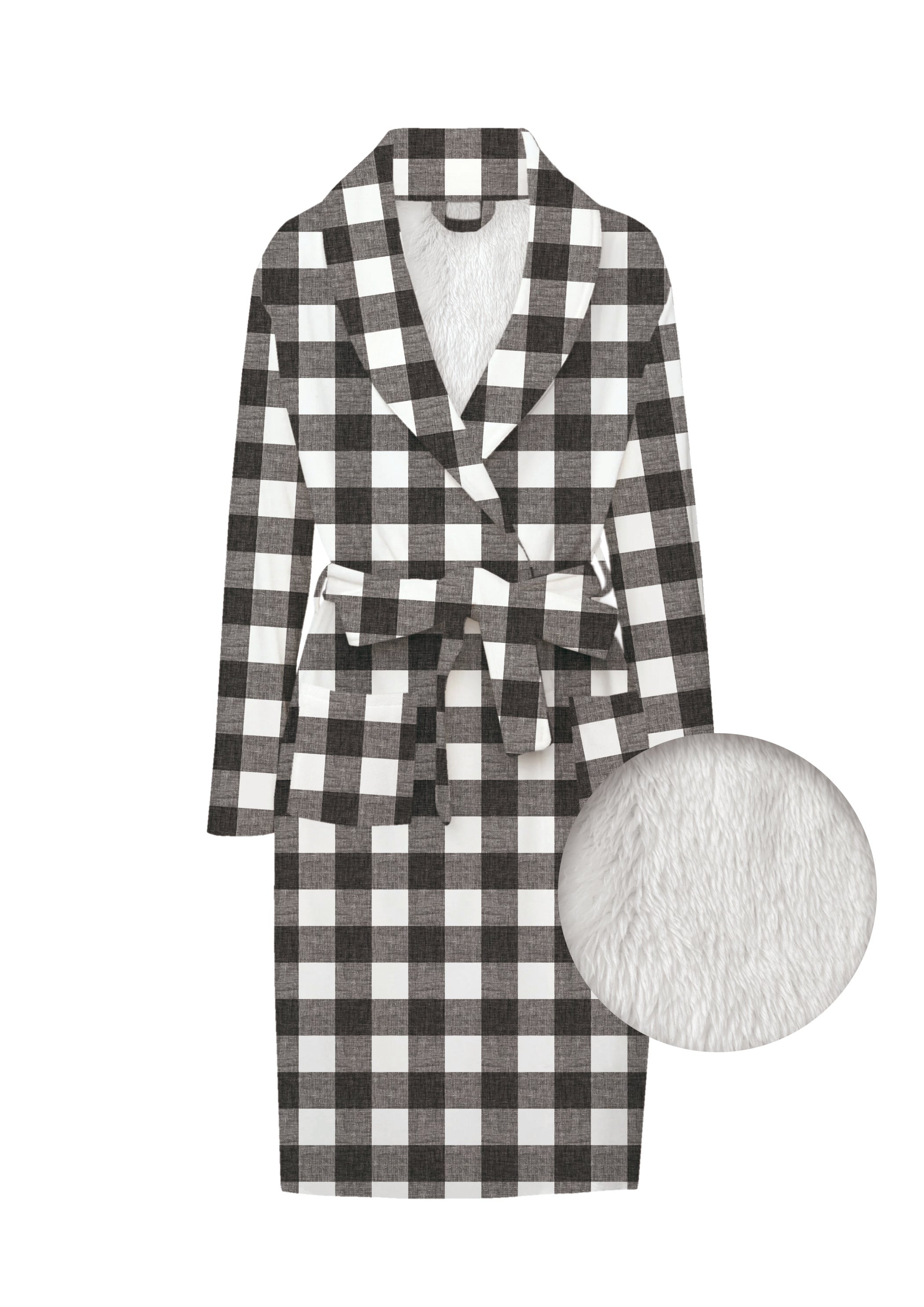 Zo Home badjas Quattro di Lino Dark Grey