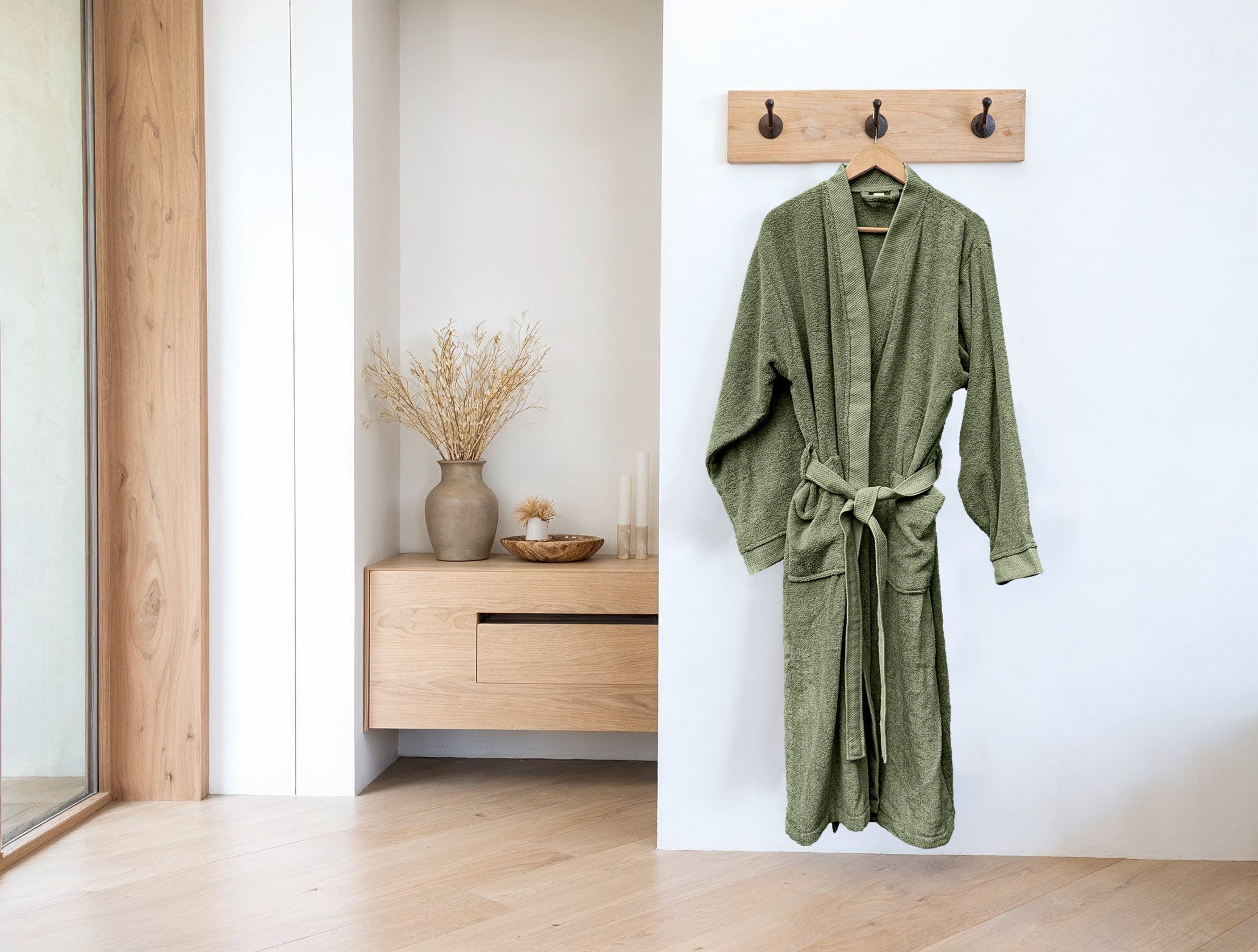 Heckettlane badjas Premium Army Green