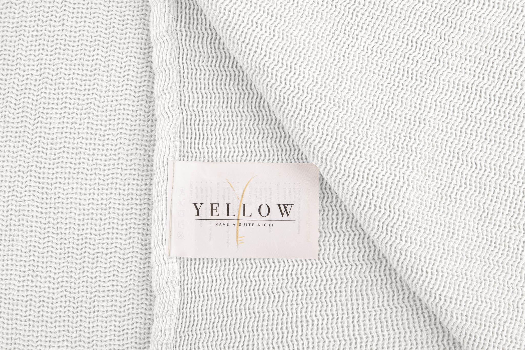 Yellow plaid ICA Bright White katoen