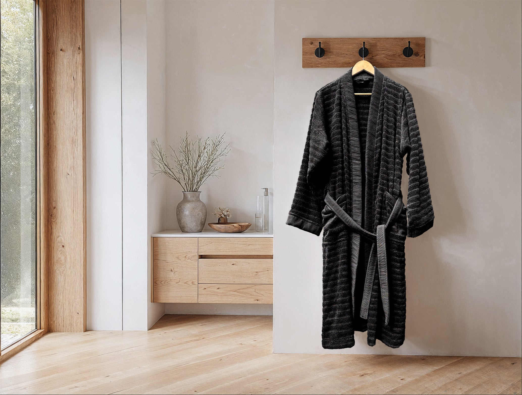 Heckettlane badjas Prestige Night Black