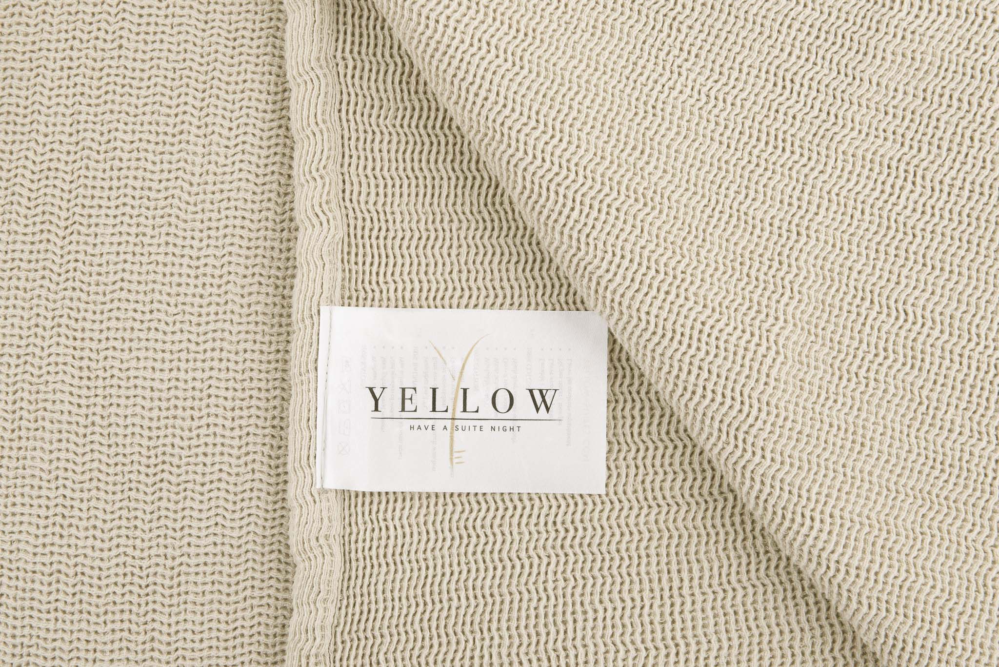 Yellow plaid ICA Moon Sand katoen