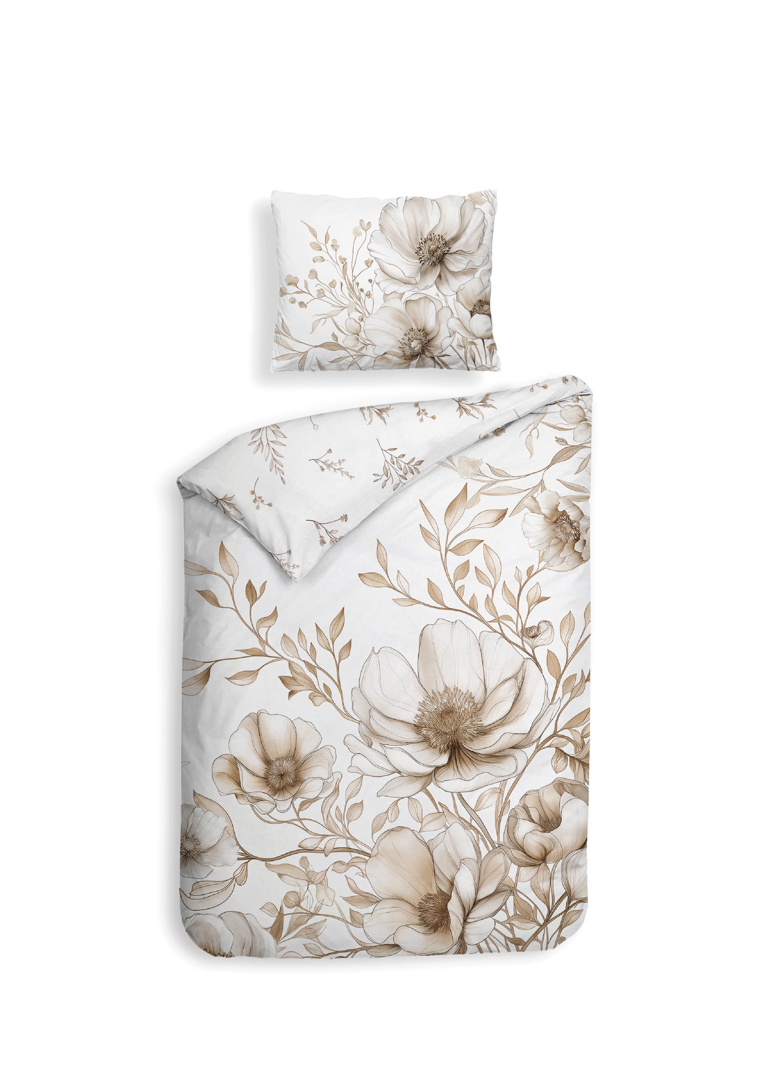Heckettlane dekbedovertrek Giotto Off white katoen-satijn