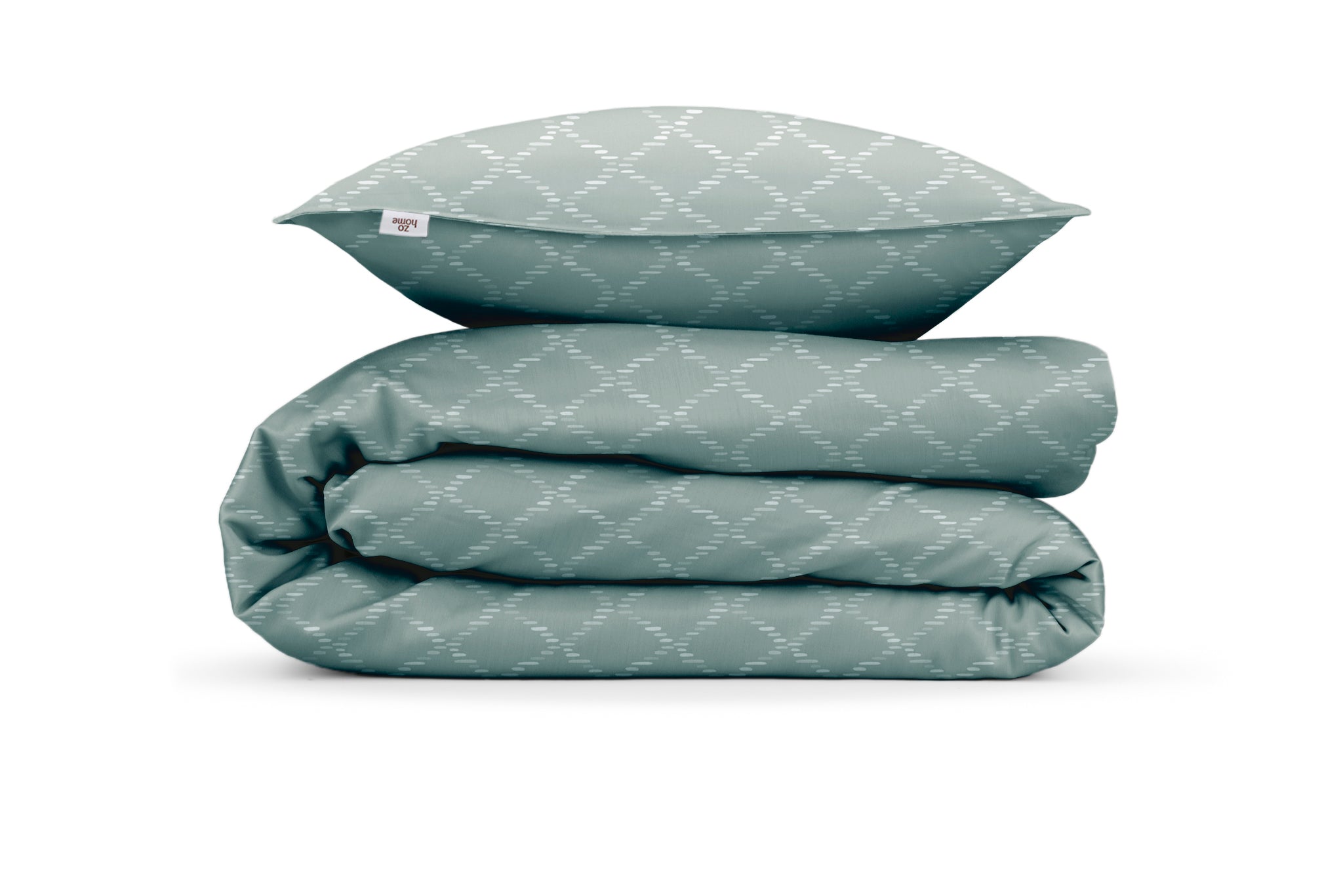 Zo Home dekbedovertrek Linea di Satinado Drizzle Green katoen-satijn