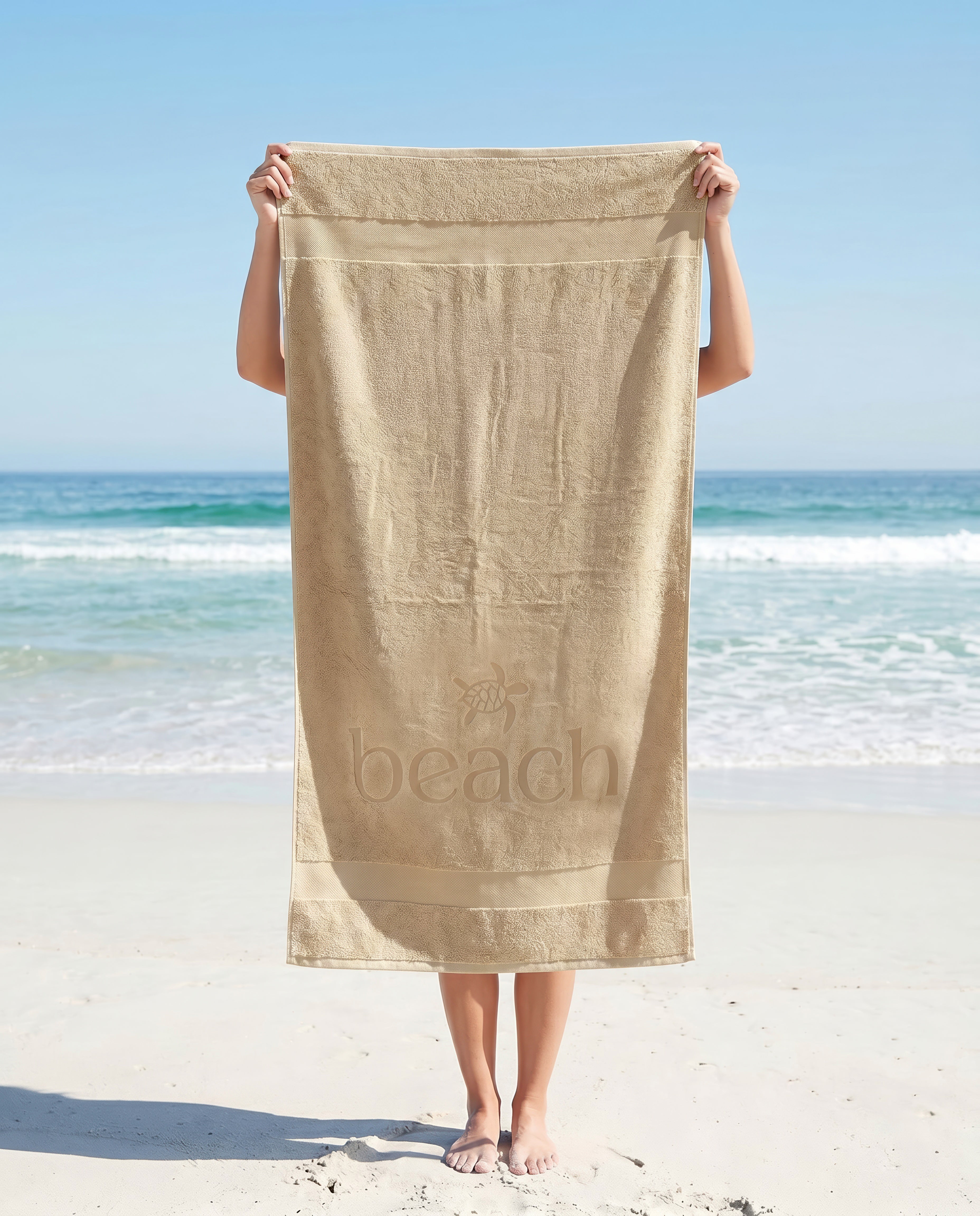 Zo Home strandlaken Turtle Beach Natural