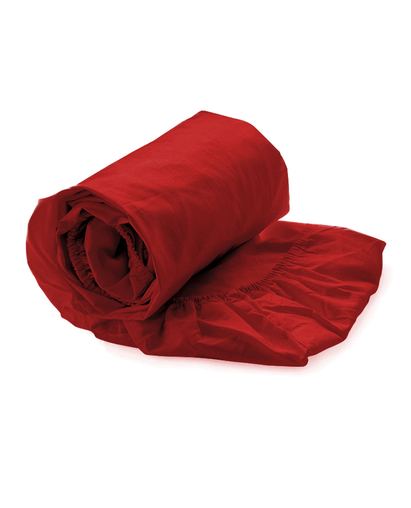Heckettlane hoeslaken Satin Aurora Red satijn