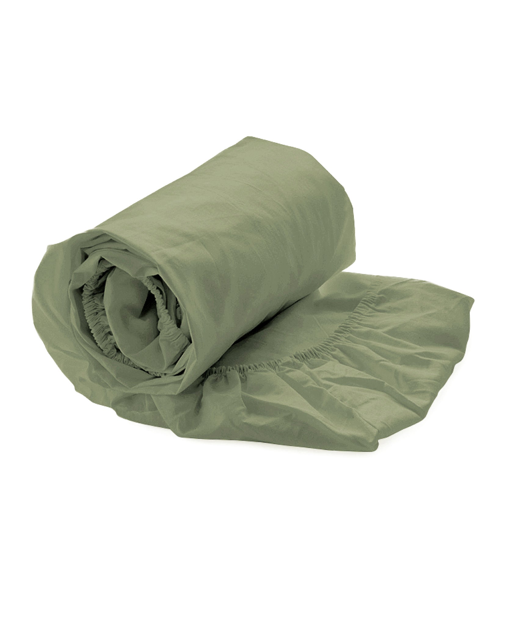 Heckettlane hoeslaken Elementi Laurel Green satijn