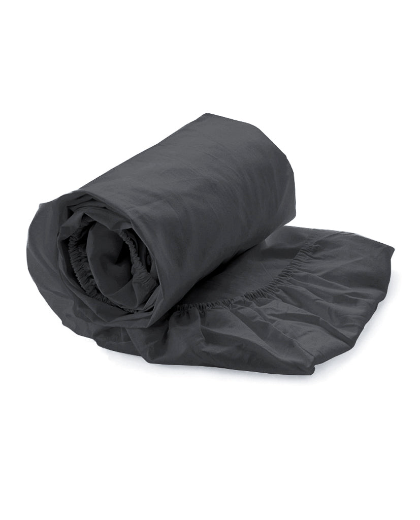 Heckettlane hoeslaken Elementi Classic Anthracite satijn