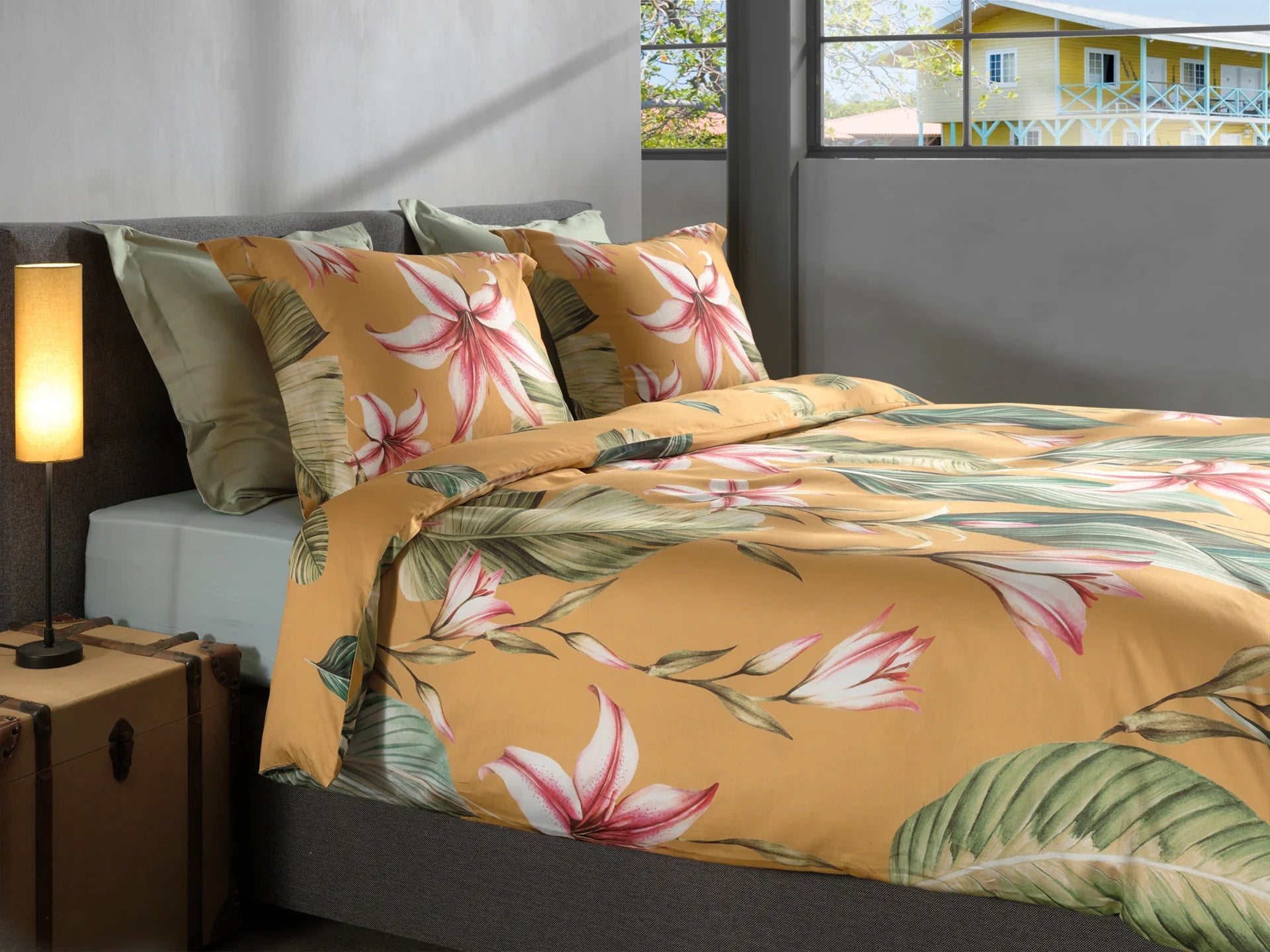 Heckettlane Bettbezug Satin Lilie