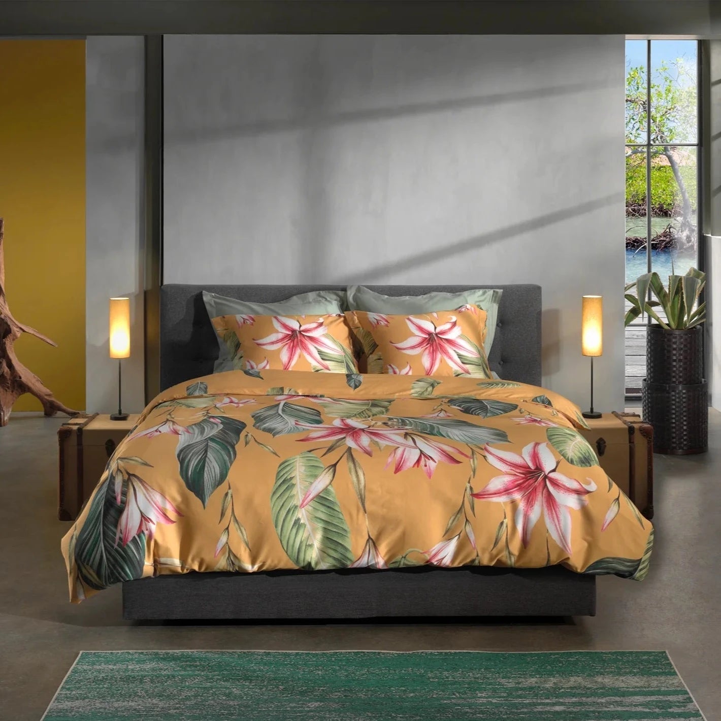 Heckettlane Bettbezug Satin Lilie