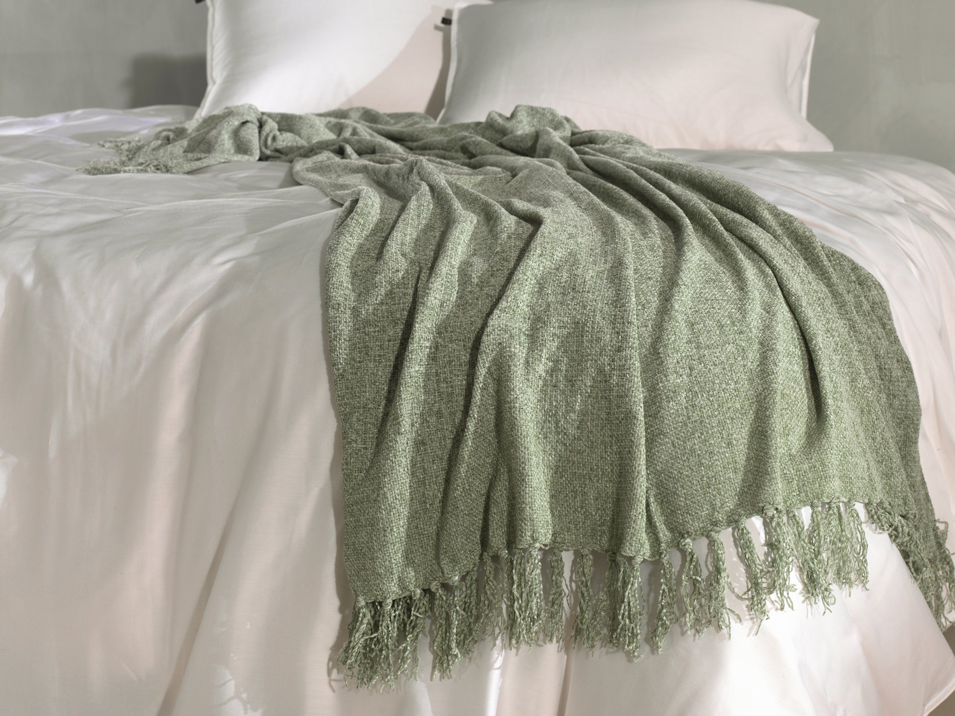 Zo Home plaid Ciniglia Moss Green polyester