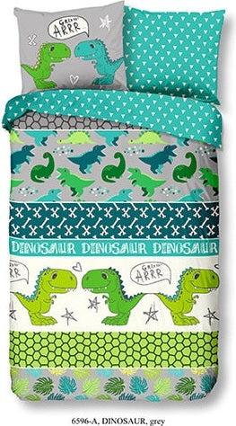 Good Morning Housse de Couette Coton Dinosaure Multi