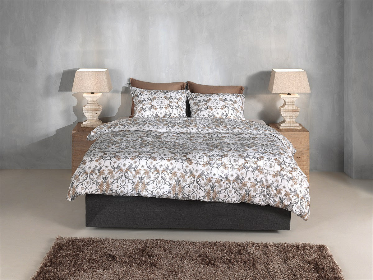 Zo Home Housse de Couette Coton Fausto Gris