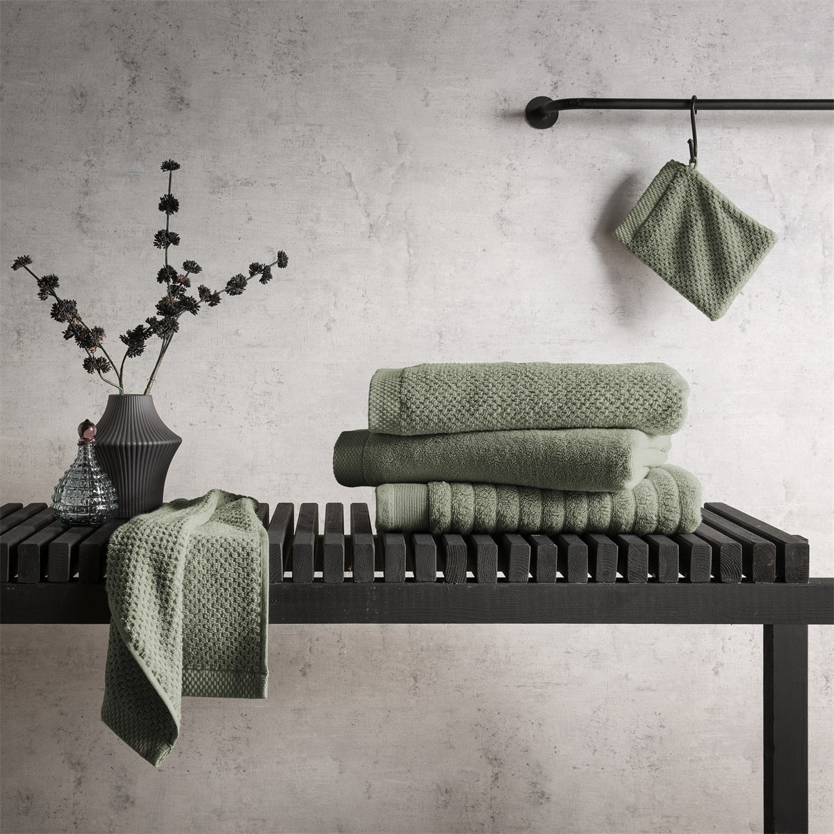 Heckettlane Textiles de bain Grant Army Green