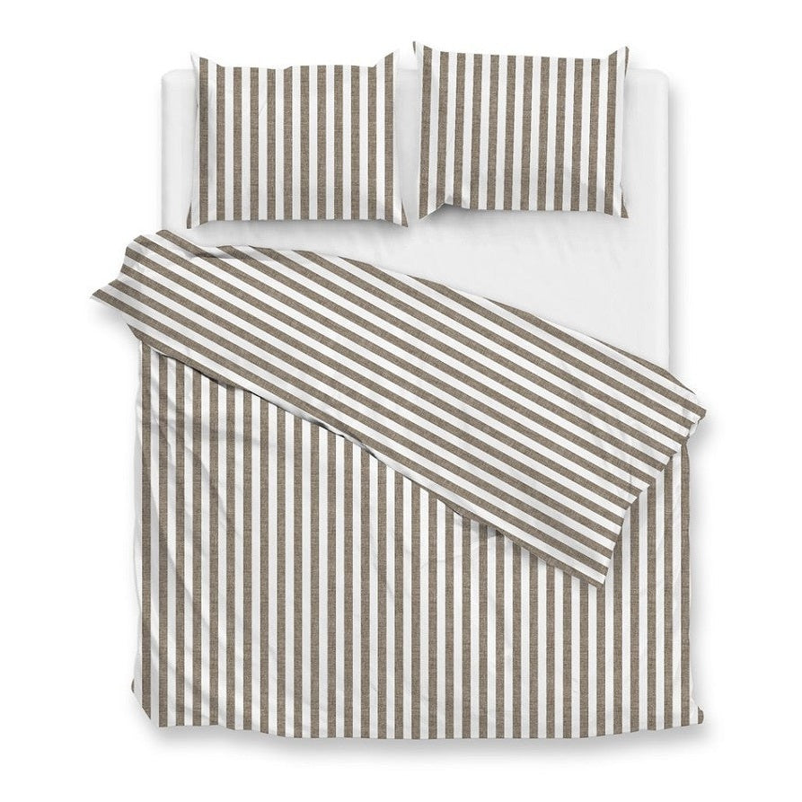 Zo Home Dekbedovertrek Katoen Banda di Lino Palm Taupe