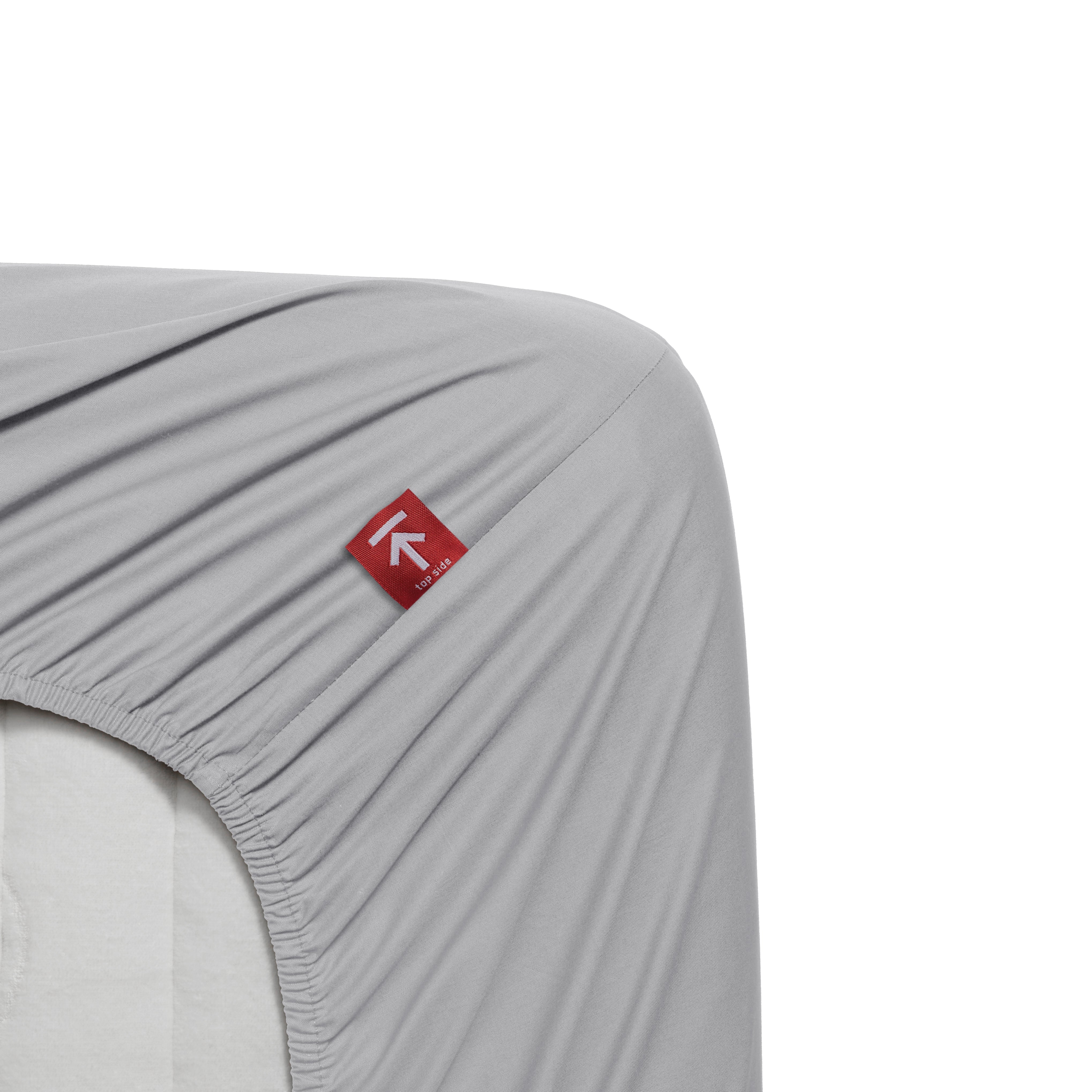 Beddinghouse topper hoeslaken katoen percale lichtgrijs