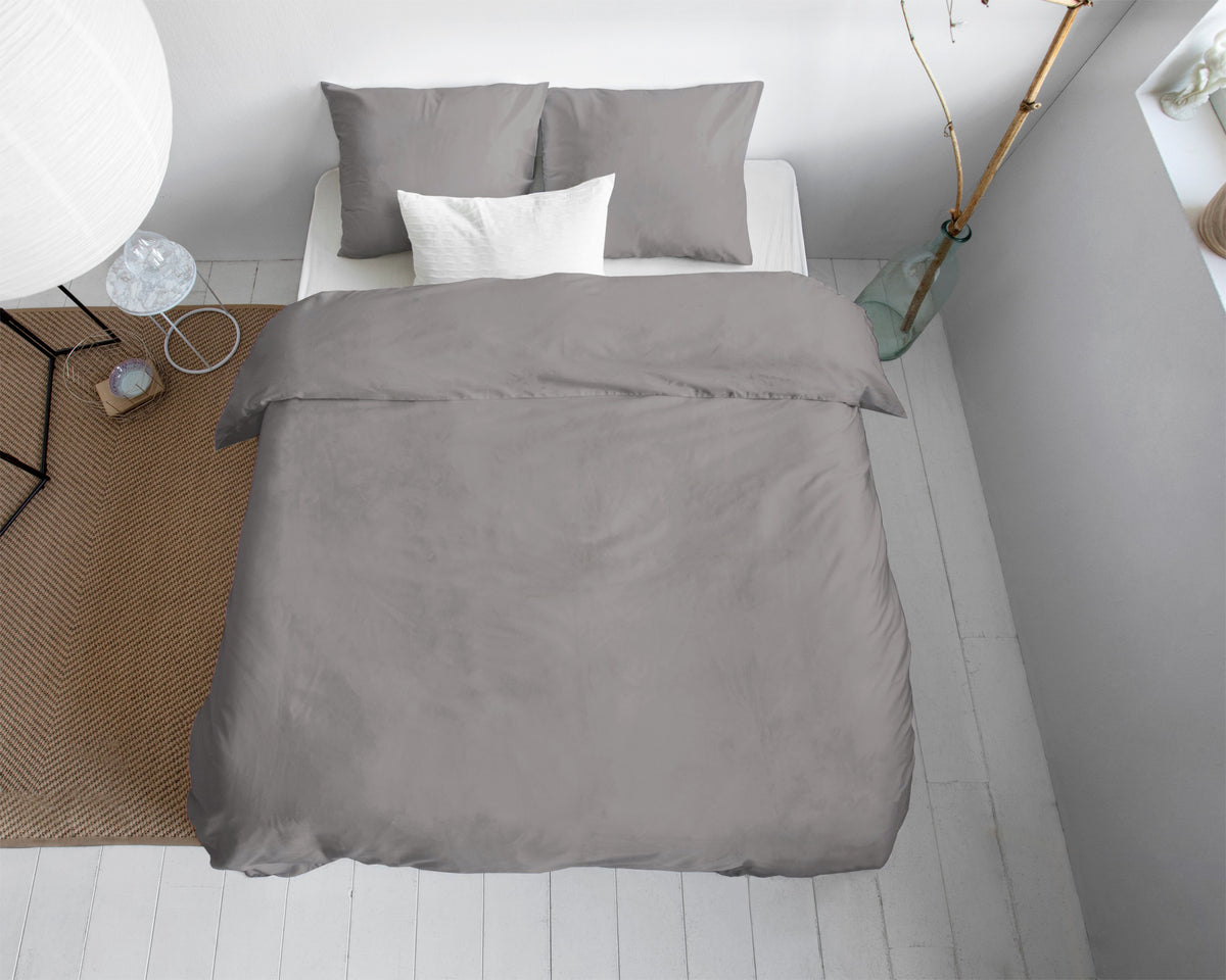 Primaviera Deluxe Dekbedovertrek Satijn Uni Grijs