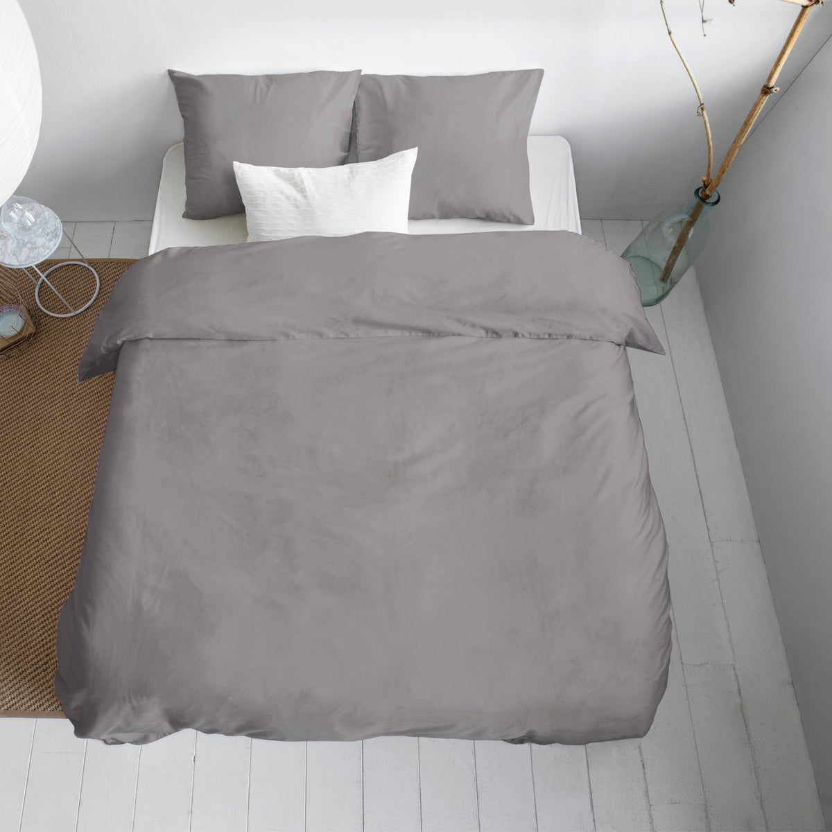 Primaviera Deluxe Dekbedovertrek Satijn Uni Grijs