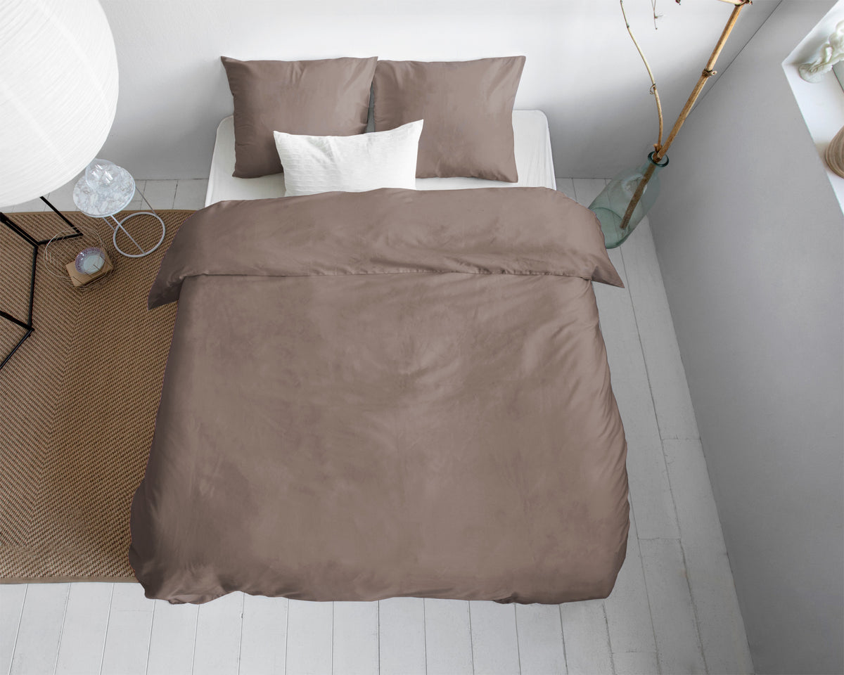 Primaviera Deluxe Dekbedovertrek Satijn Uni Taupe
