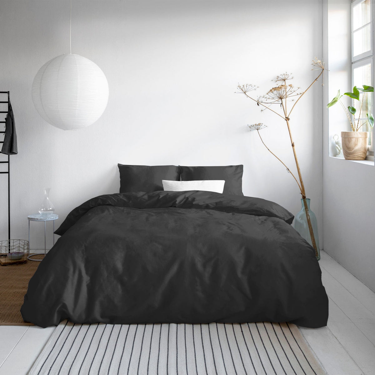Primaviera Deluxe Dekbedovertrek Satijn Uni Zwart