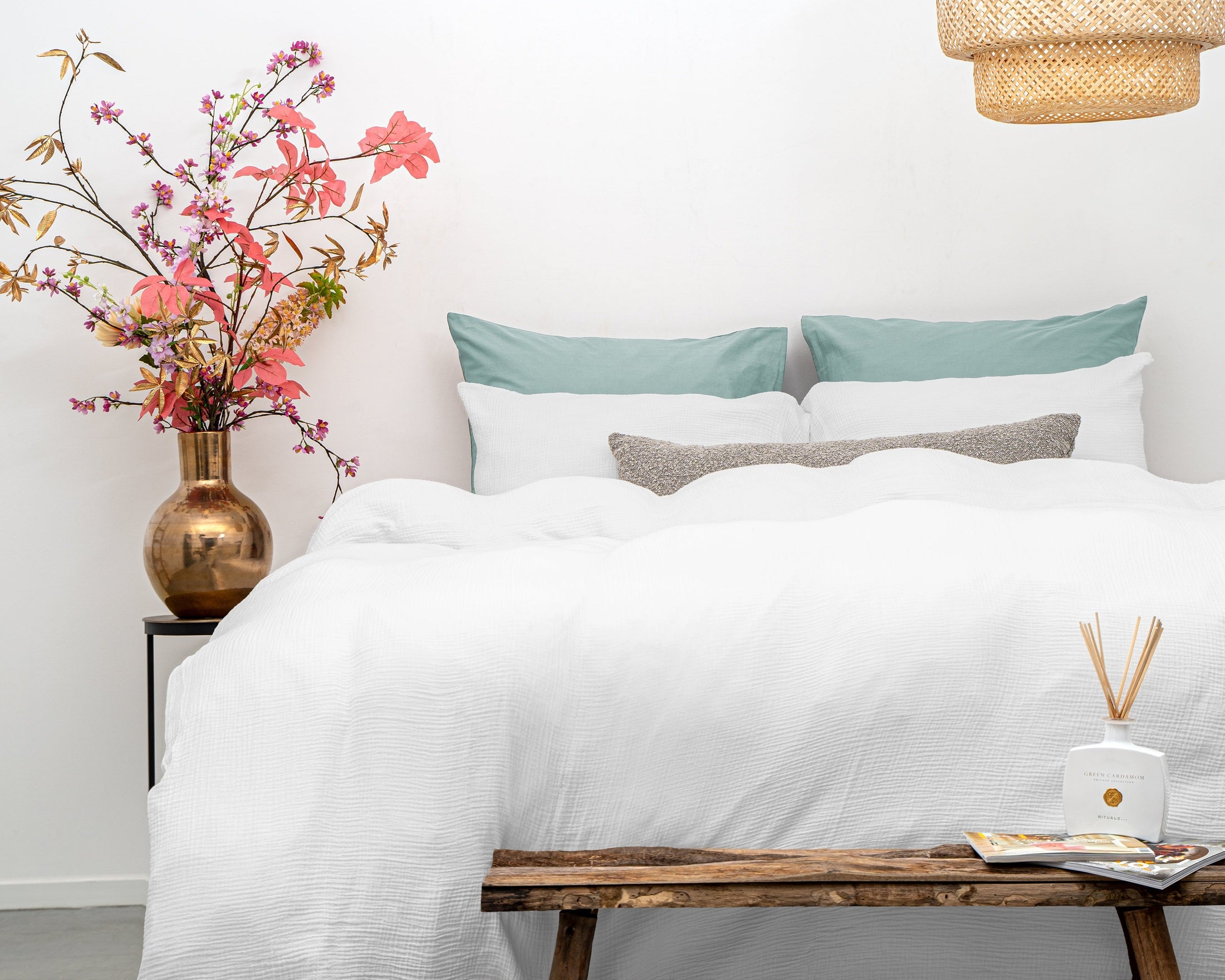 Housse de couette Dreamhouse Tetra Muslin Blanc