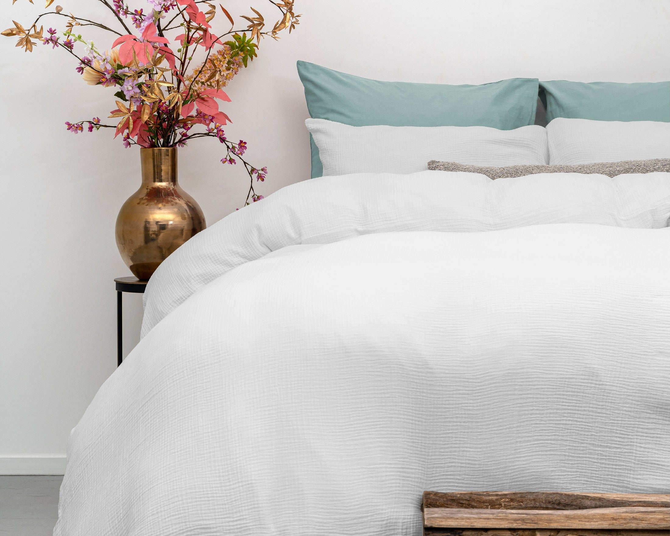 Housse de couette Dreamhouse Tetra Muslin Blanc