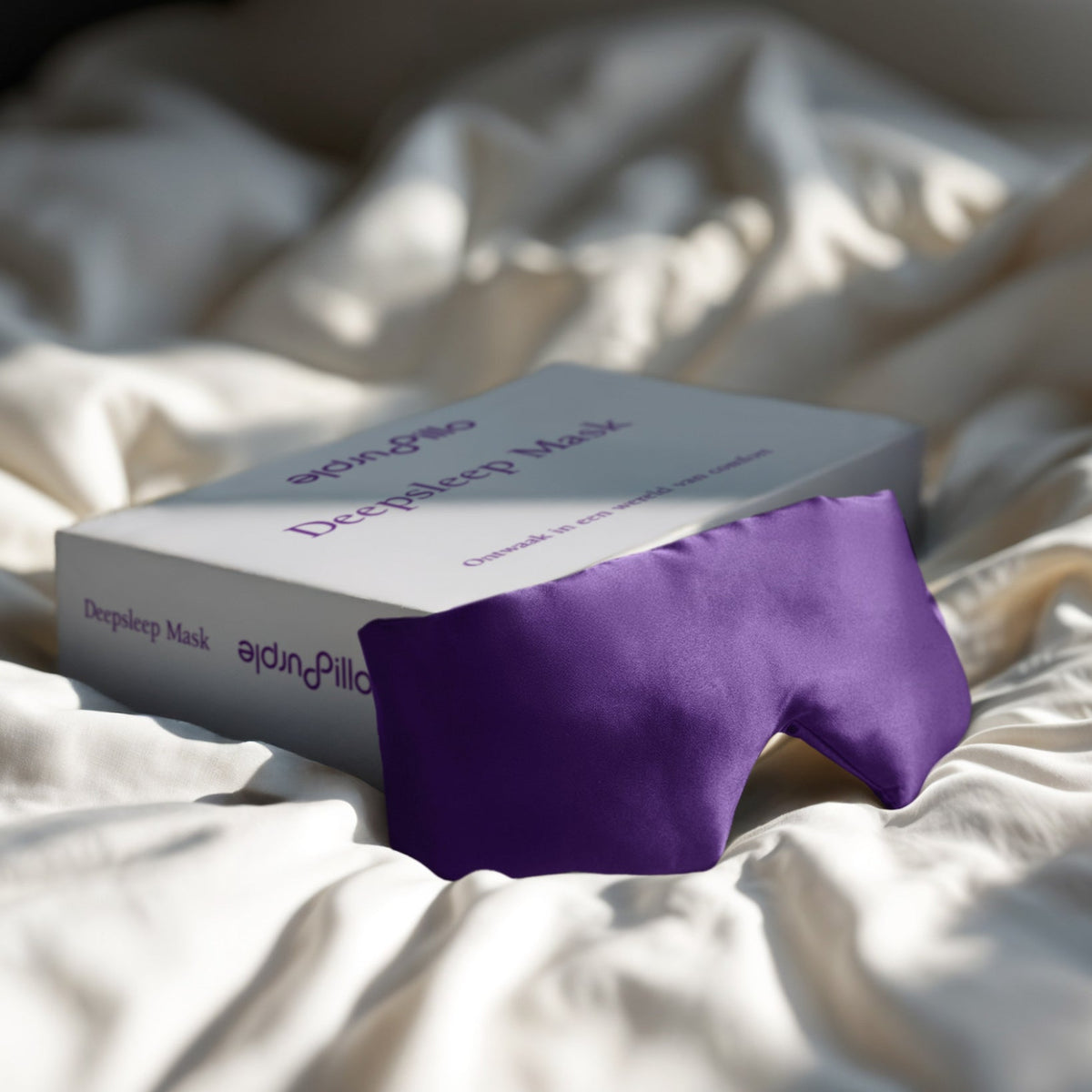 Purple Pillo Zijden Slaapmasker Paars