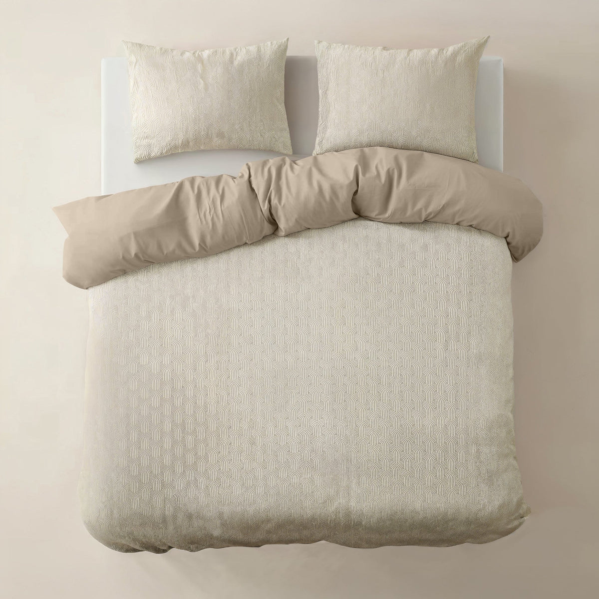 Sleeptime Dekbedovertrek Fleece Art Beige