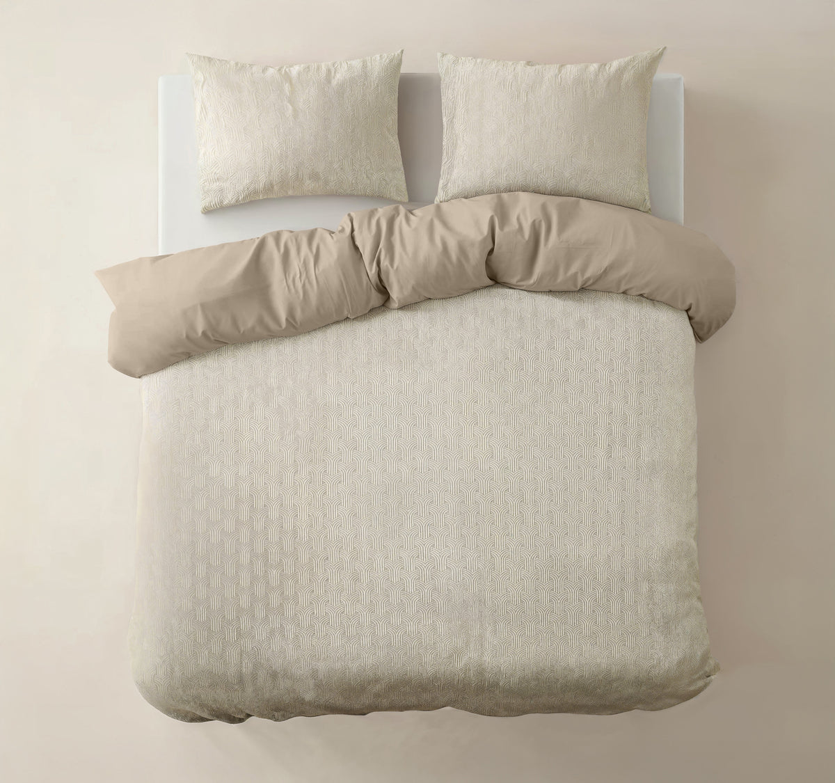 Sleeptime Dekbedovertrek Fleece Art Beige