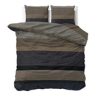 Sleeptime Dekbedovertrek Flanel Ravon Taupe/Antraciet