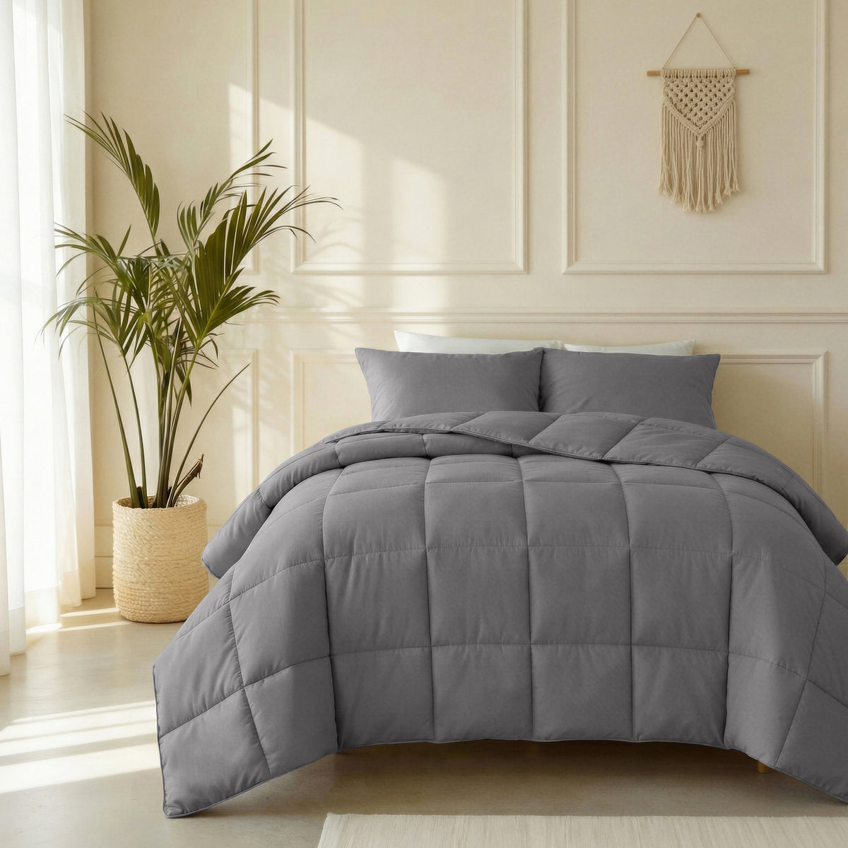 Primaviera Deluxe lazy dekbed percale antraciet