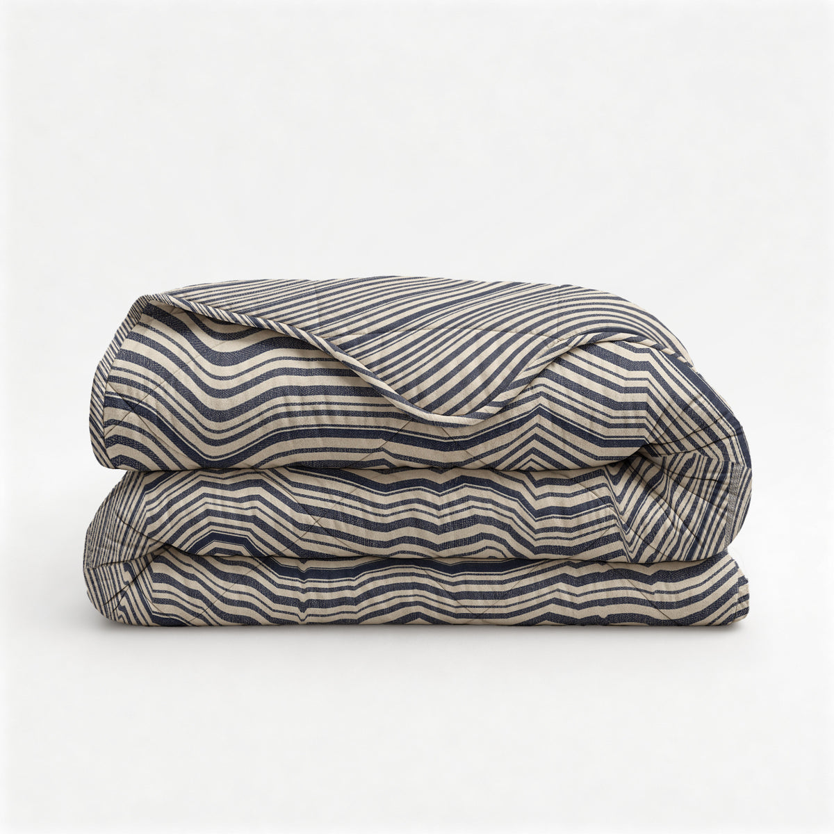 Sleeptime lazy dekbed Katoen Stripy Beige/Blauw