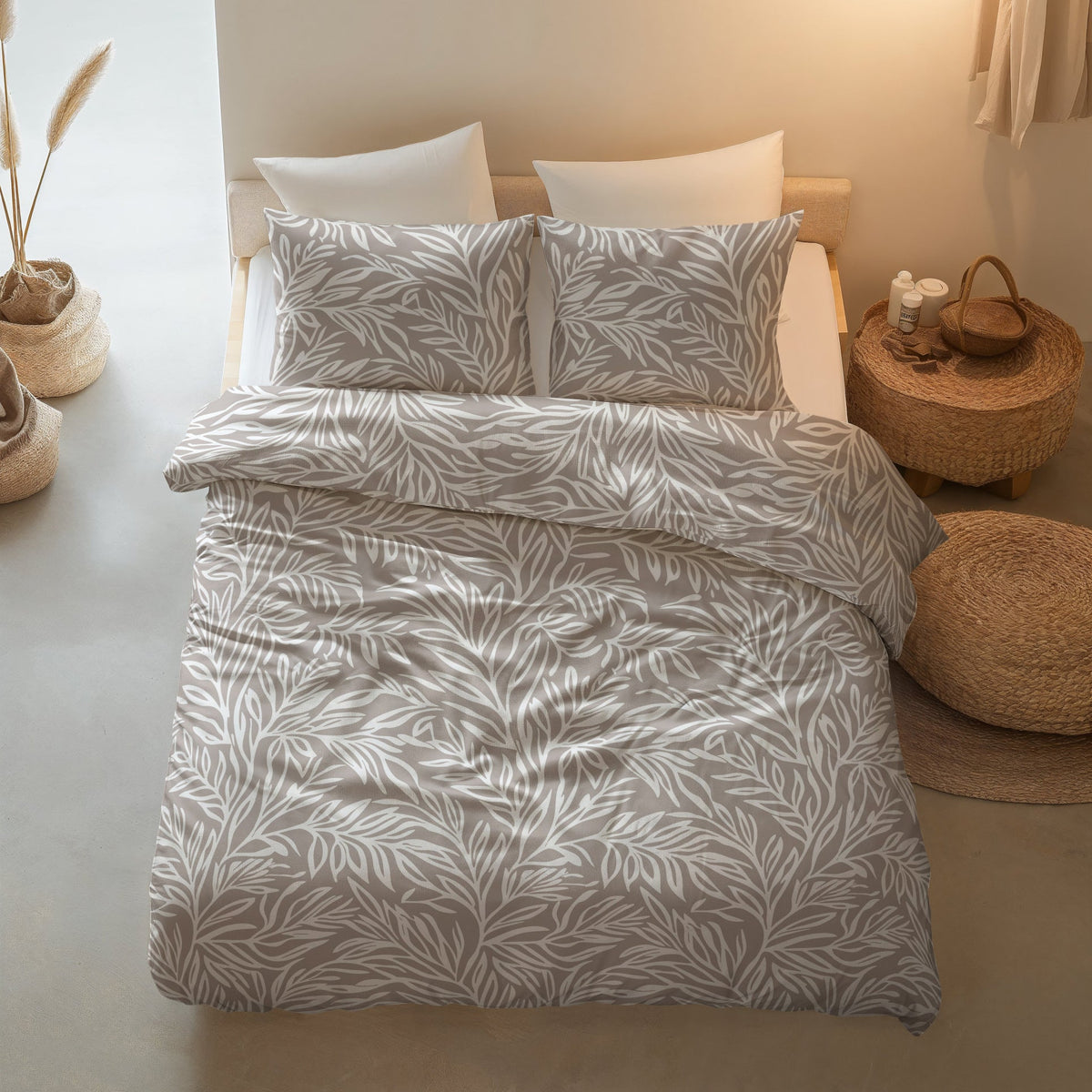 Sleeptime Dekbedovertrek Katoen Breeze Taupe