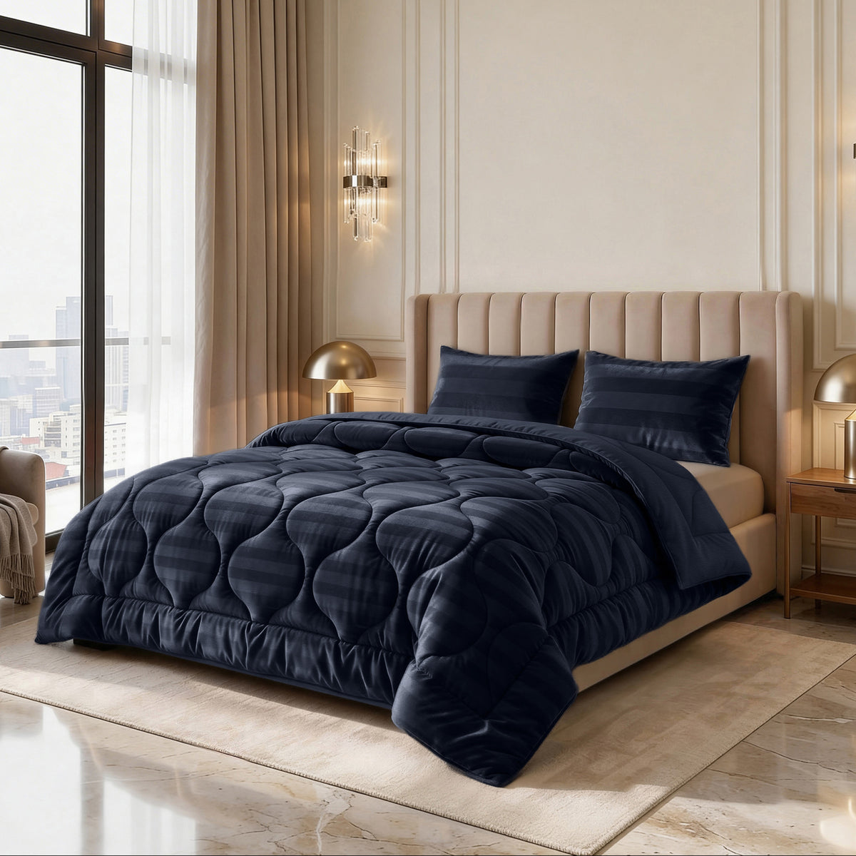 Sleeptime lazy dekbed Hotel Velvet Navy