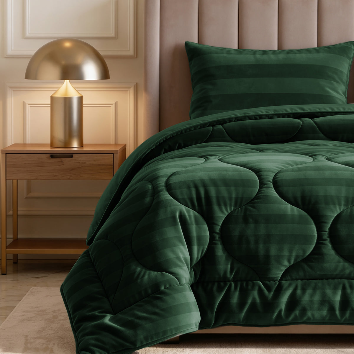 Sleeptime lazy dekbed Hotel Velvet Donker Groen
