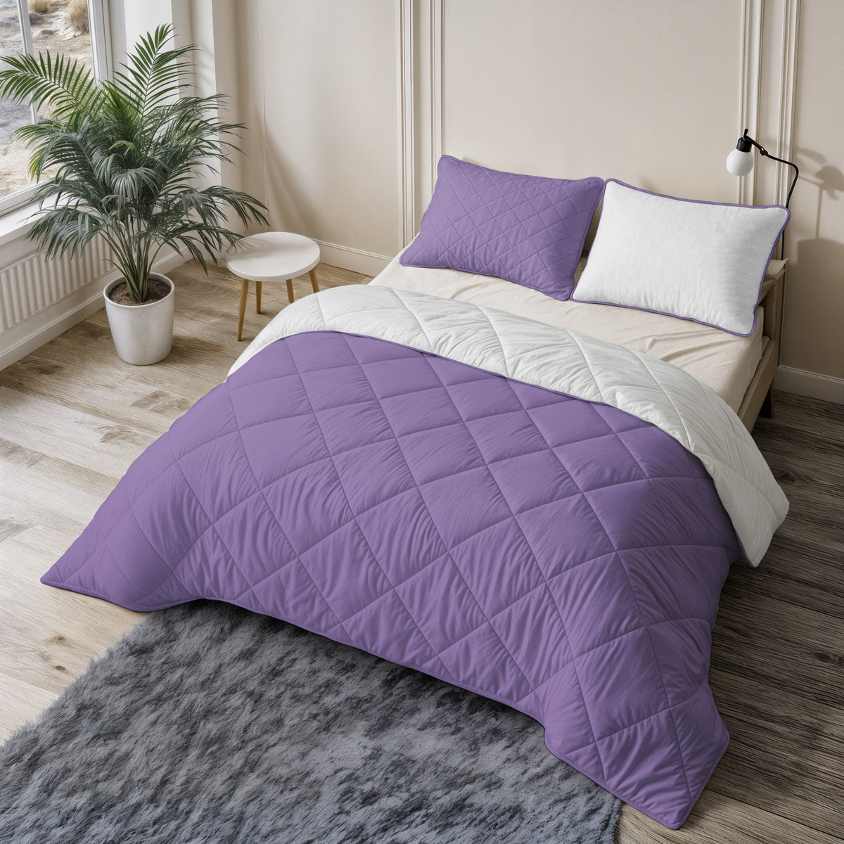 Sleeptime lazy dekbed Uni Beige - Lavendel