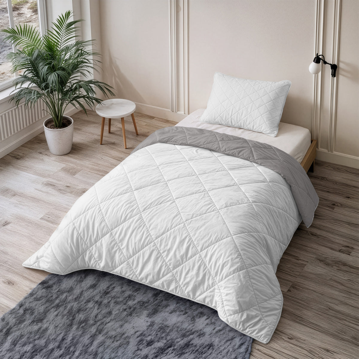 Sleeptime lazy dekbed Uni Beige - Taupe/Grijs