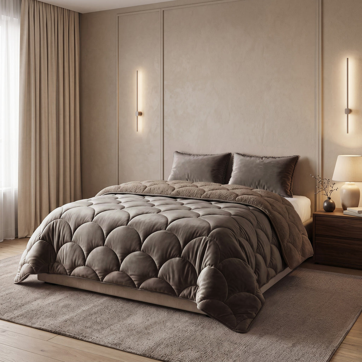 Sleeptime lazy dekbed Teddy/Velvet Taupe/Bruin