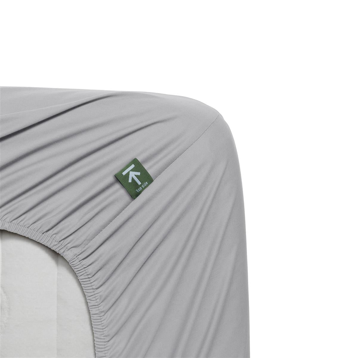 Beddinghouse split topper hoeslaken katoen percale lichtgrijs