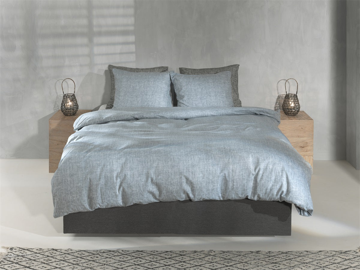 Zo Home Housse de couette Flanelle Flanella di Lino Denim