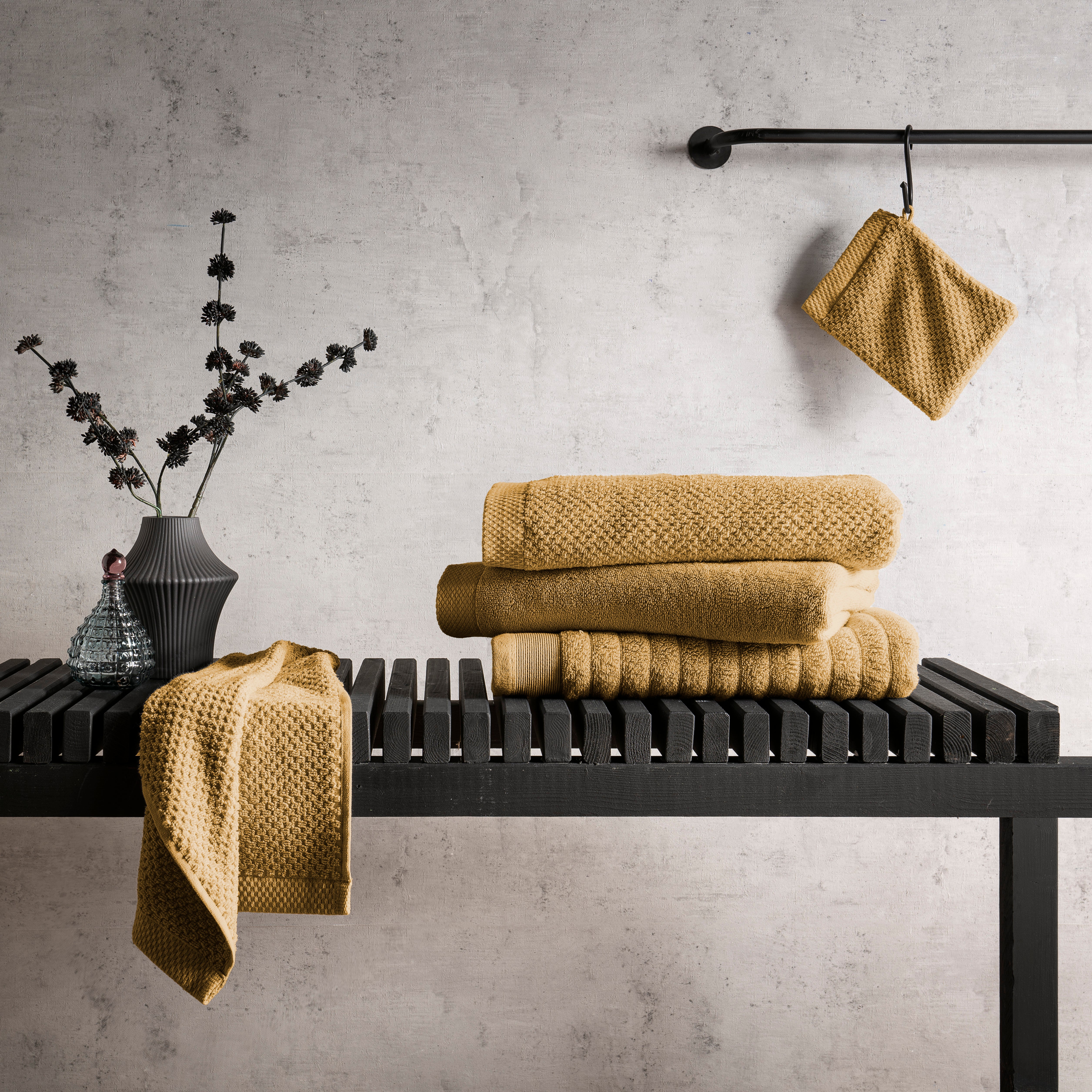 Heckettlane badtextiel Premium Ochre Yellow